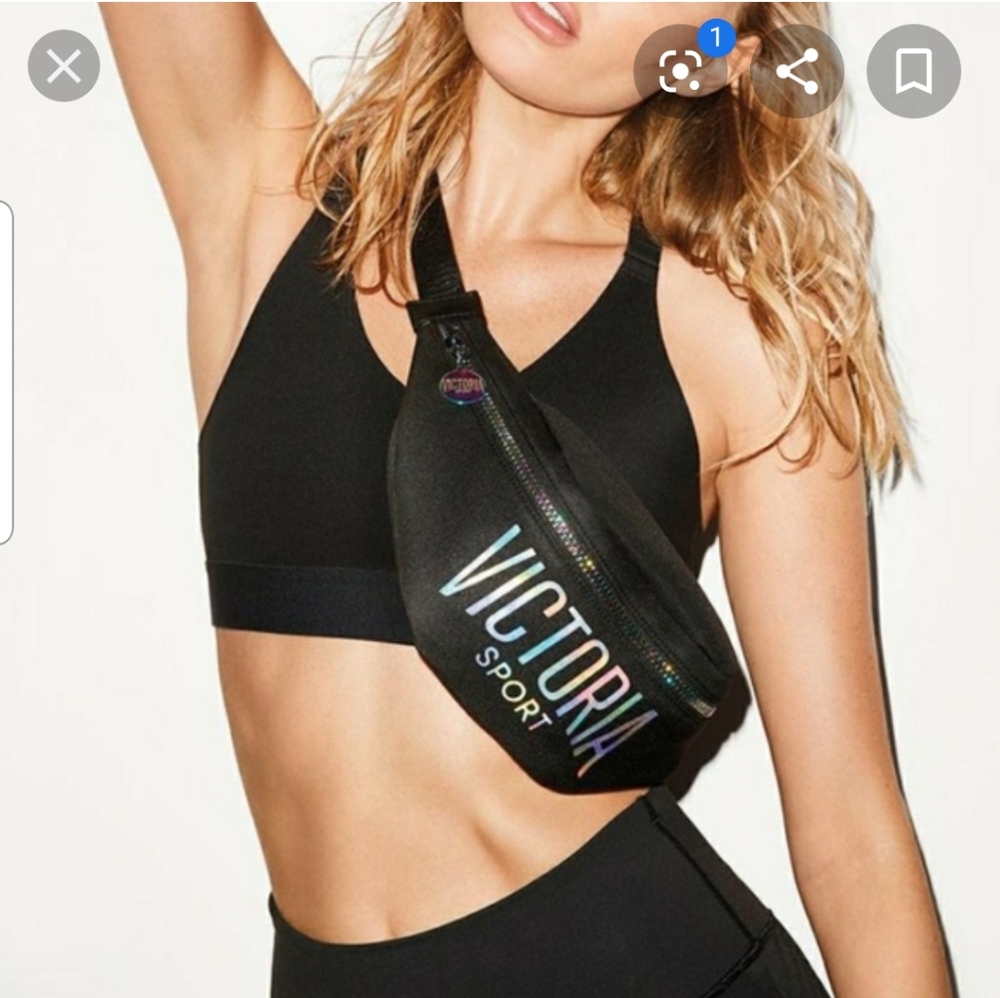 VS Sport black belt fanny pack w/ iridescent logo